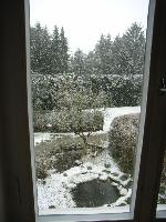 Winterlandschaft vor dem eigenen Fenster